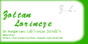 zoltan lorincze business card
